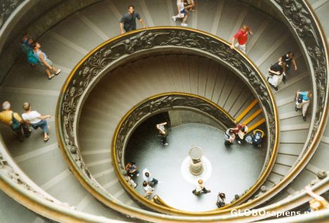 Postcard Double helix staircase