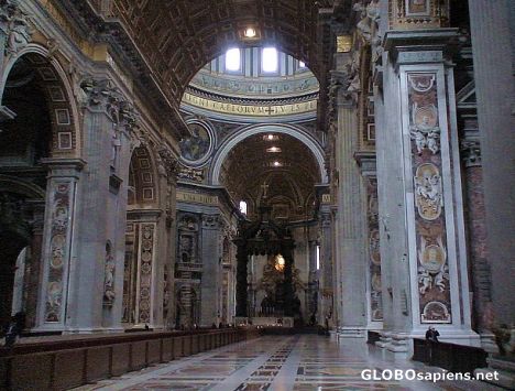 Postcard Interior of San Pietro