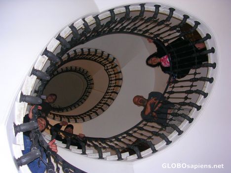 Postcard An Oval Stairway leading to our apartment rental