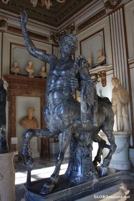 Postcard Black Statue