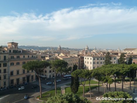 Postcard Vieuw from top of Palace Piazza Venezia