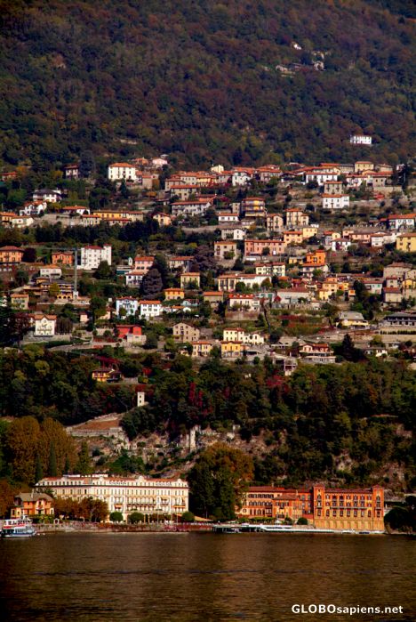 Postcard Como - two palaces
