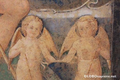 Postcard fresco in Trinci Palace