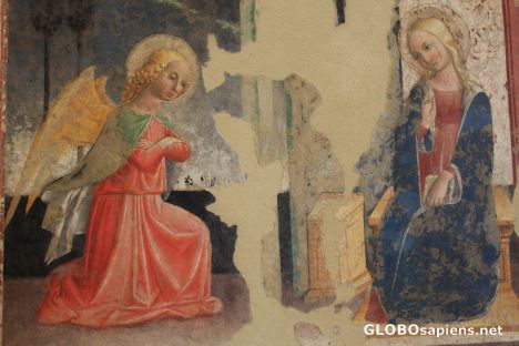 Postcard fresco in Trinci Palace