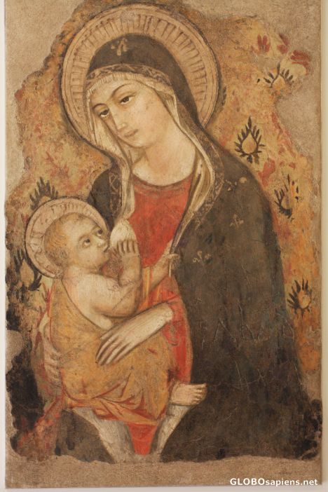 Postcard fresco in Trinci Palace, Foligno