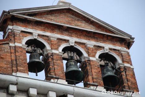 Postcard a belfry in Venice