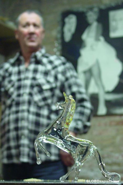 Postcard Murano Glass Blower