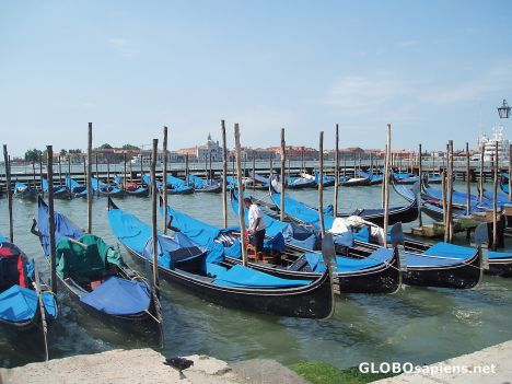Postcard venice gondolas