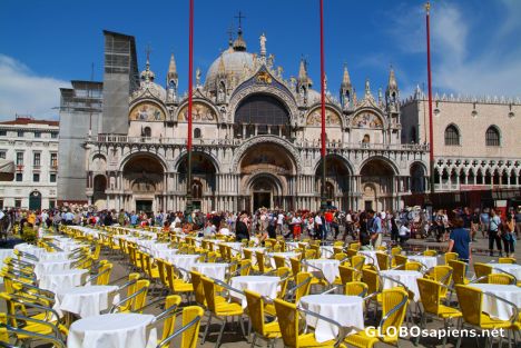 Postcard Venice (IT) - restaurant at Piazza di San Marco