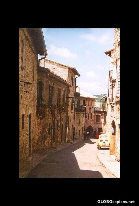 Postcard Assisi Street
