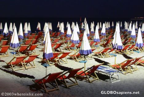 Postcard Night on the Beach, Finale Ligure, Italy
