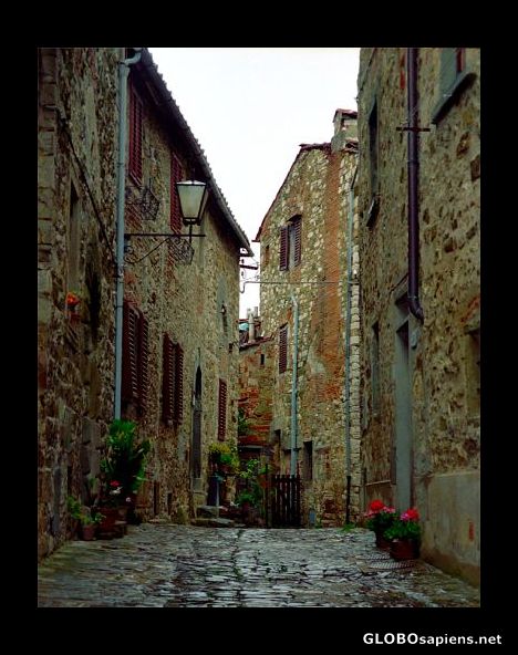 Postcard Montefioralle village, Greve