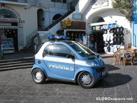 Postcard Police Car