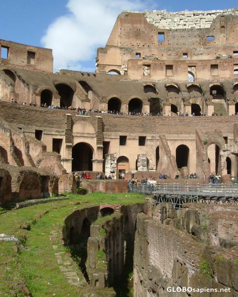 Postcard Inside the Colloseum
