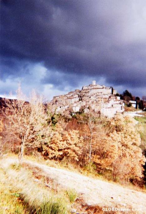 Postcard a village somewhere in Lazio