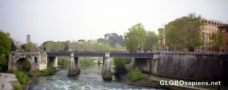 Postcard Aemilius Bridge, Rome
