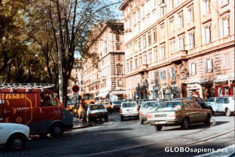 Postcard Rome traffic