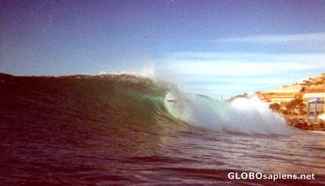 a lucky shot of a mediterranean barrel