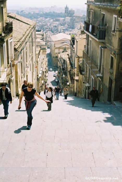 Postcard nice view over caltagirone