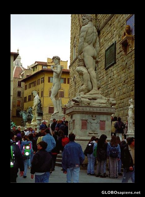 Postcard Florence Statues