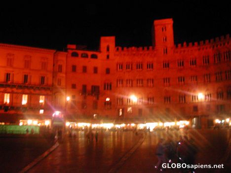 Postcard Siena's Campo at Night