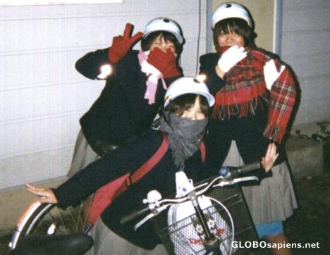 Postcard Japanese Junior High students