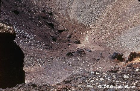 Postcard Mt Fuji crater