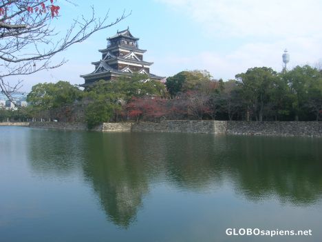 Postcard The castle of Hiroshima