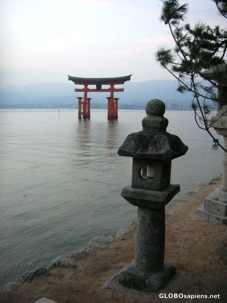 Postcard O-Tori seen from the island