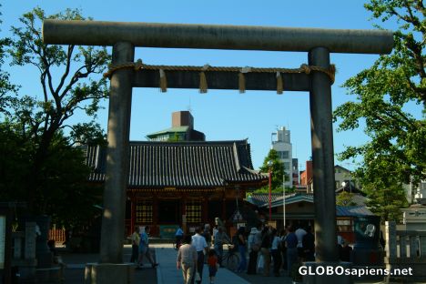 Postcard Japan, Tokyo - one of the historic quarters