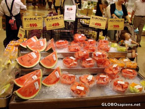 Postcard too expensive water-melons