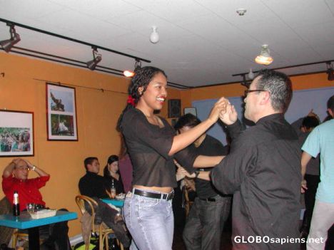 Postcard Me in a Japanese salsa bar/restaurant!