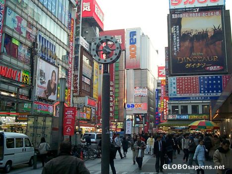 Postcard Shinjuku's shopping district