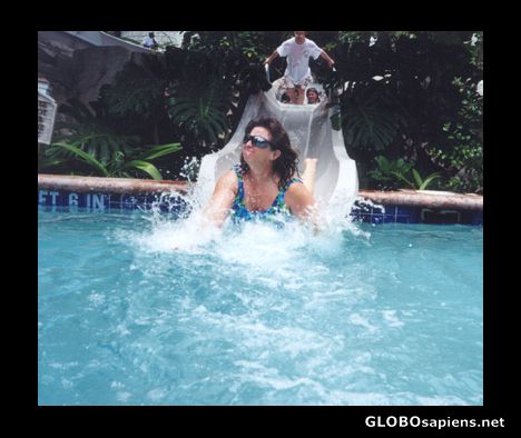 Postcard Havin fun in the water park.
