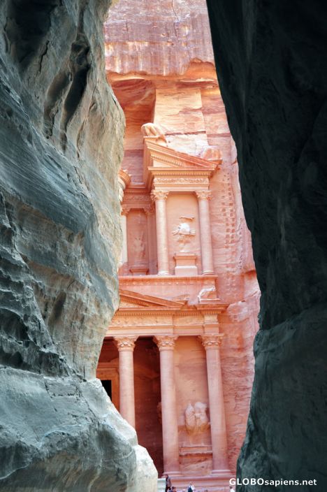 Postcard First Glimpse of The Treasury at Petra