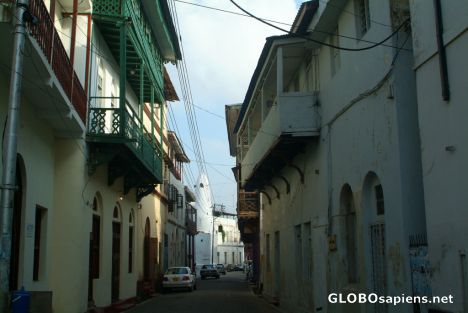 Postcard Mombasa - alley in the old town
