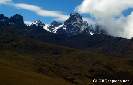 Postcard Mount Kenya's main peak