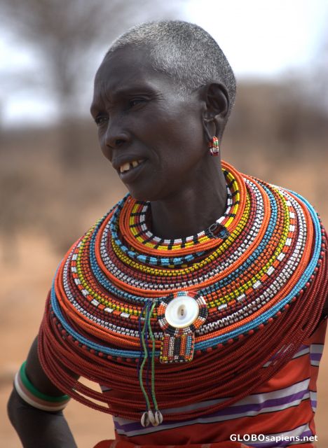 Postcard Samburu woman