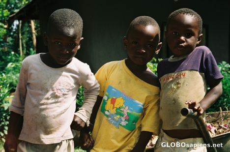 Postcard Kids in the village