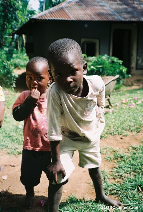 Postcard Kids in the village