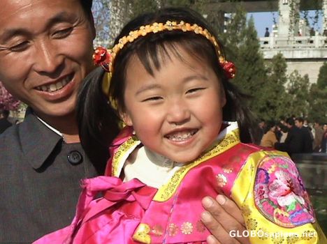 Postcard His smiling daughter...
