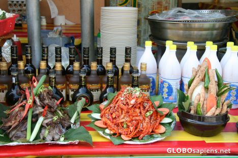 Postcard korean delicacies