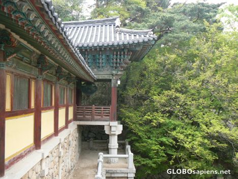 The outer walls of the Bulguksa Temple