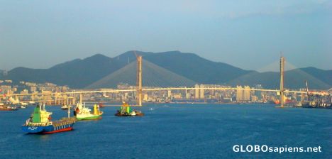 Postcard Busan from the sea