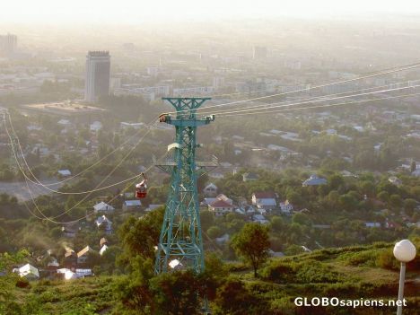 Postcard The cable car in Almaty