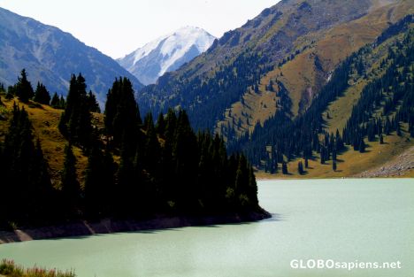 Postcard Big Almaty Lake - viewed from the other side