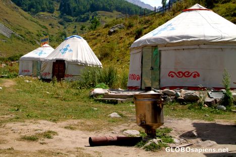 Postcard Big Almaty River Valley Yurt