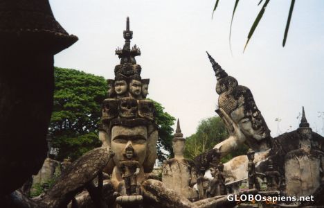 Postcard Statues in Buddha park