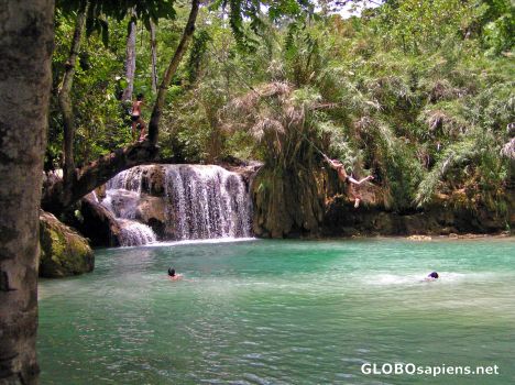 Postcard Kouangsi Waterfalls