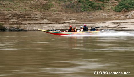 Postcard speed boat